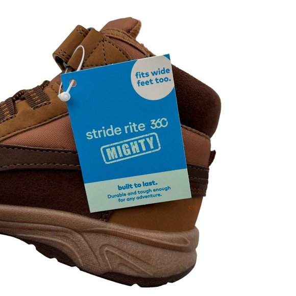 Stride Rite Boys Girls Nebraska Boots Size 12 Brown Adjustable Medium-Wide Width - Picture 5 of 16